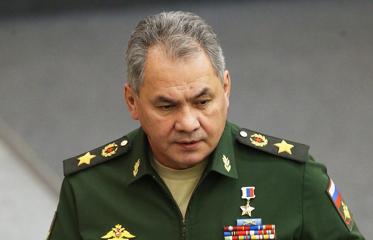 Министърът на отбраната на Русия Сергей Шойгу когото в Украйна