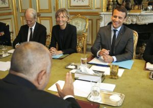 на снимката: президентът на Франция Еманюел Макрон и премиерът на България Бойко Борисов