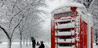 сняг, Лондон