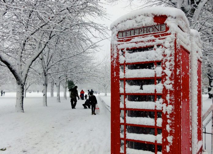 сняг, Лондон