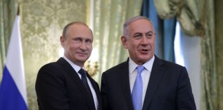 На снимката: Владимир Путин и Бенямин Нетаняху