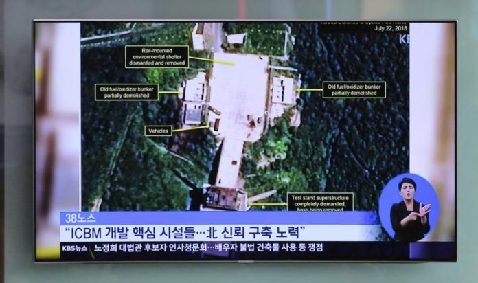 Северна Корея е започнала да разрушава една от ключовите си площадки за изстрелване на ракети. Това се вижда от сателитни снимки от