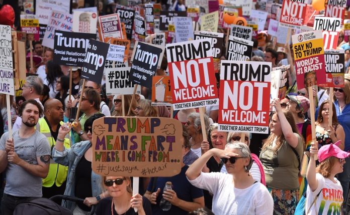 Протест, Доналд Тръмп, Великобритания