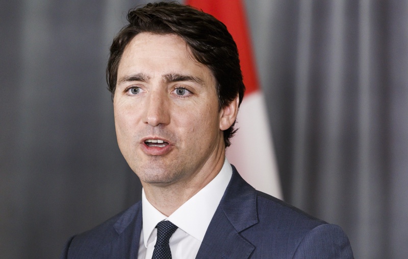 на снимката Министър председателят на Канада Джъстин ТрюдоПремиерът на Канада