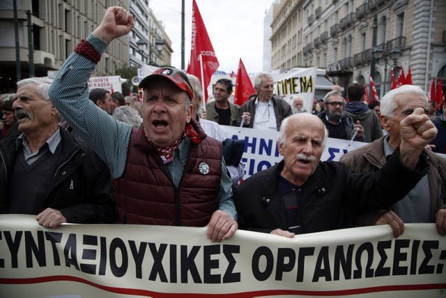 Гърция, стачка