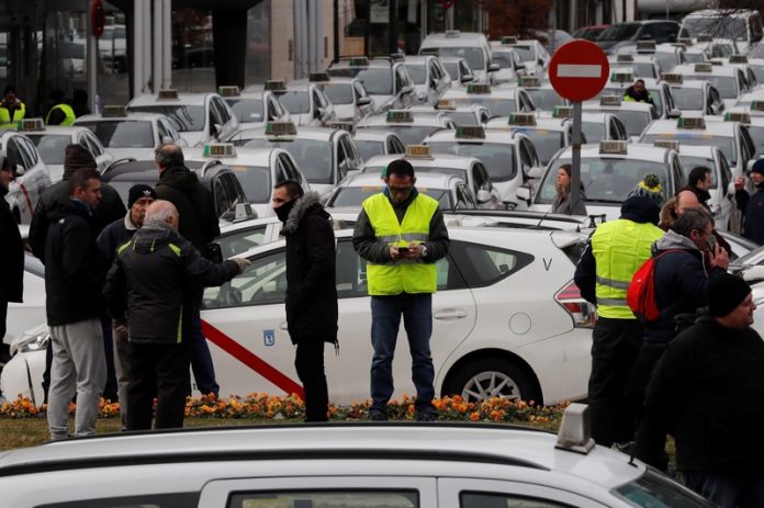 таксиметрови шофьори, такси, протест