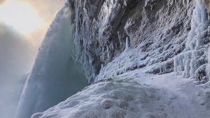 Ниагарския водопад, лед, сняг