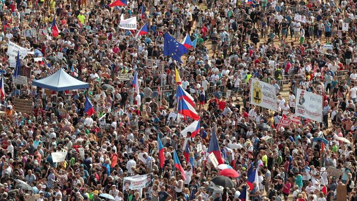 протест, Прага, Чехия, Андрей Бабиш