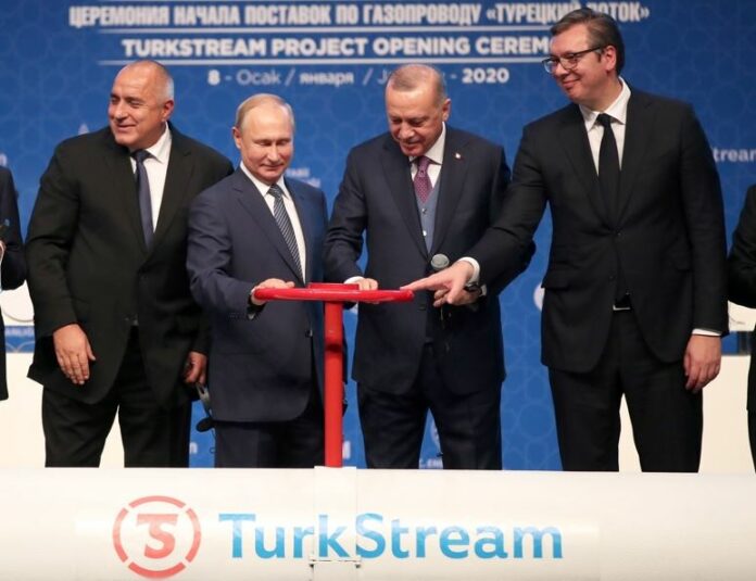 Путин Ердоган Вучич и Борисов откриват газопровода Турски поток В