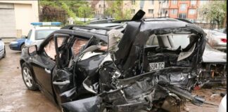 Колата на Милен Цветков след катастрофата
