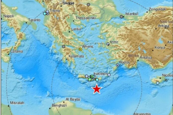земетресение, Крит, 6 по Рихтер