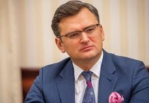 На снимката: министърът на външните работи на Украйна Дмитрий Кулеба