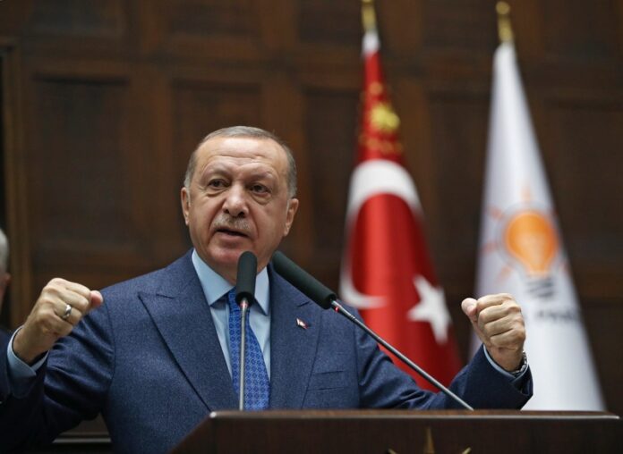 На снимката Реджеп Тайип ЕрдоганВ събота турският президент Реджеп Тайип