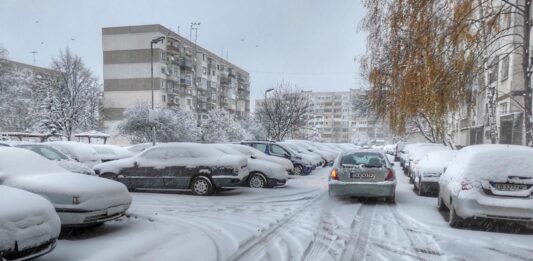 сняг улици