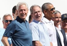 Обама, Буш и Клинтън