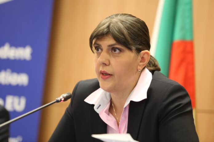 На снимката: Ръководителят на Европейската прокуратура Лаура КьовешиЕвропейските делегирани прокурори