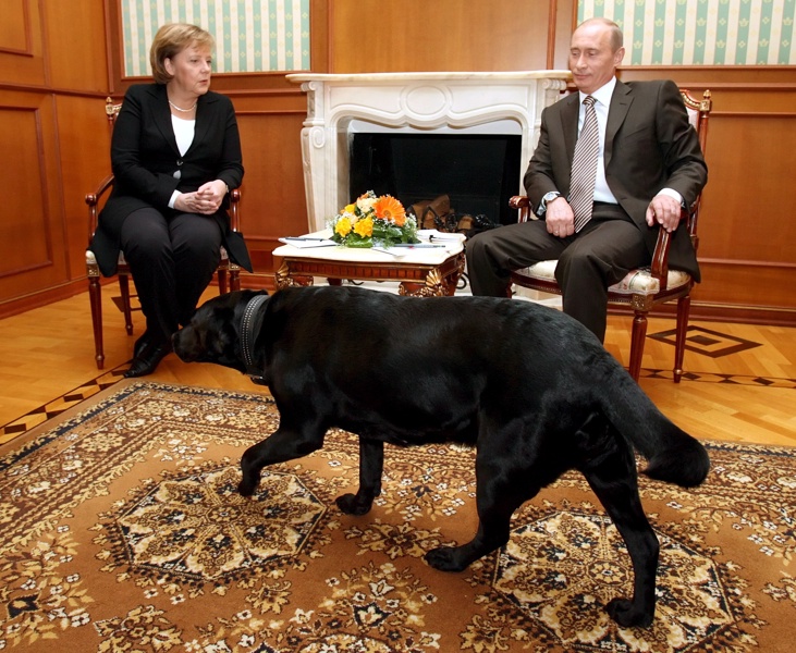 Меркел на среща с руския президент Владимир Путин