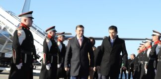 Министър-председателят Кирил Петков пристигна в Скопие