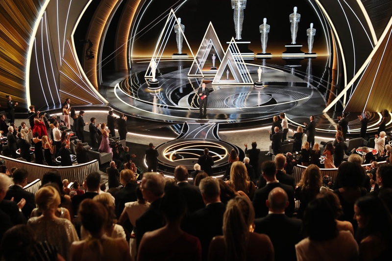 Кадър от церемонията по раздаване на филмовите награди "Оскар"