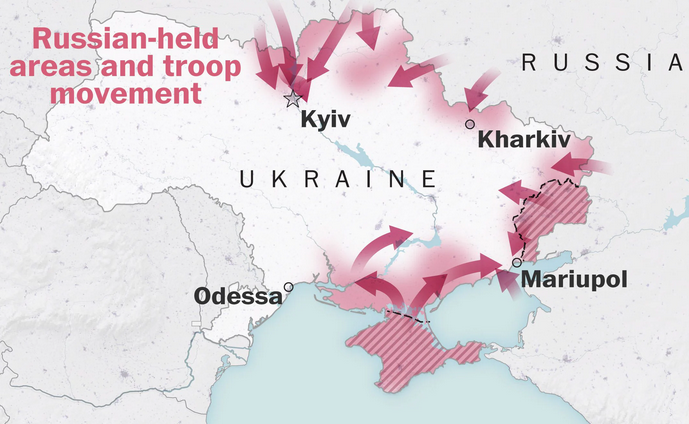 Карта Украйна