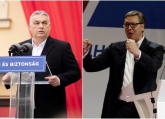 Сърбите се отметнаха от руско-унгарските предизборни манипулации, че украинците ще взривяват „Турски поток“ На снимката: Виктор Орбан и Александър Вучич