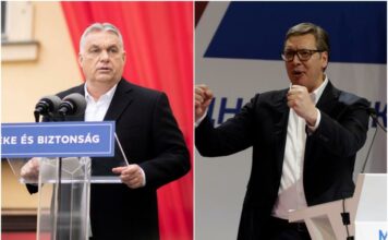 Сърбите се отметнаха от руско-унгарските предизборни манипулации, че Украйна ще взривява „Турски поток“ На снимката: Виктор Орбан и Александър Вучич