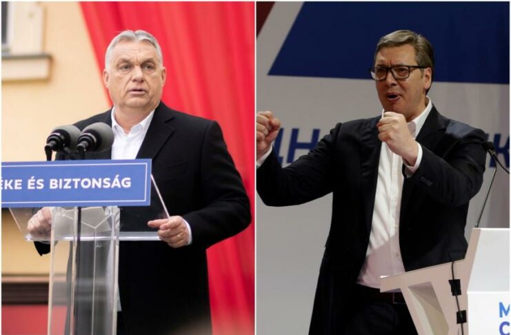 На снимката: Виктор Орбан и Александър Вучич