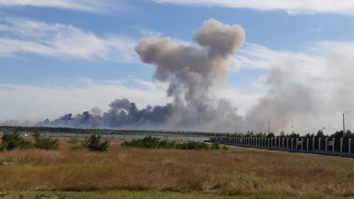 Експлозиите във военновъздушната база Саки в Крим, Украйна