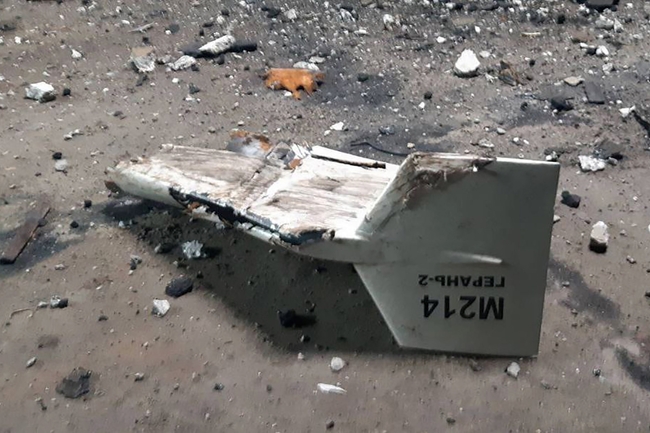Отломка от дрон свален над Киев снимка БТАСъс сирени и