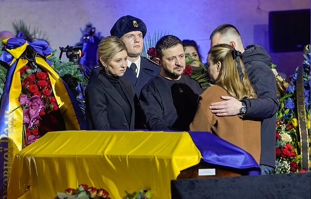 Volodymyr Zelenskyy was in tears as he attended a memorial
