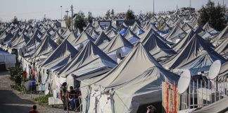 Бежански лагер на сирийско-турската граница.