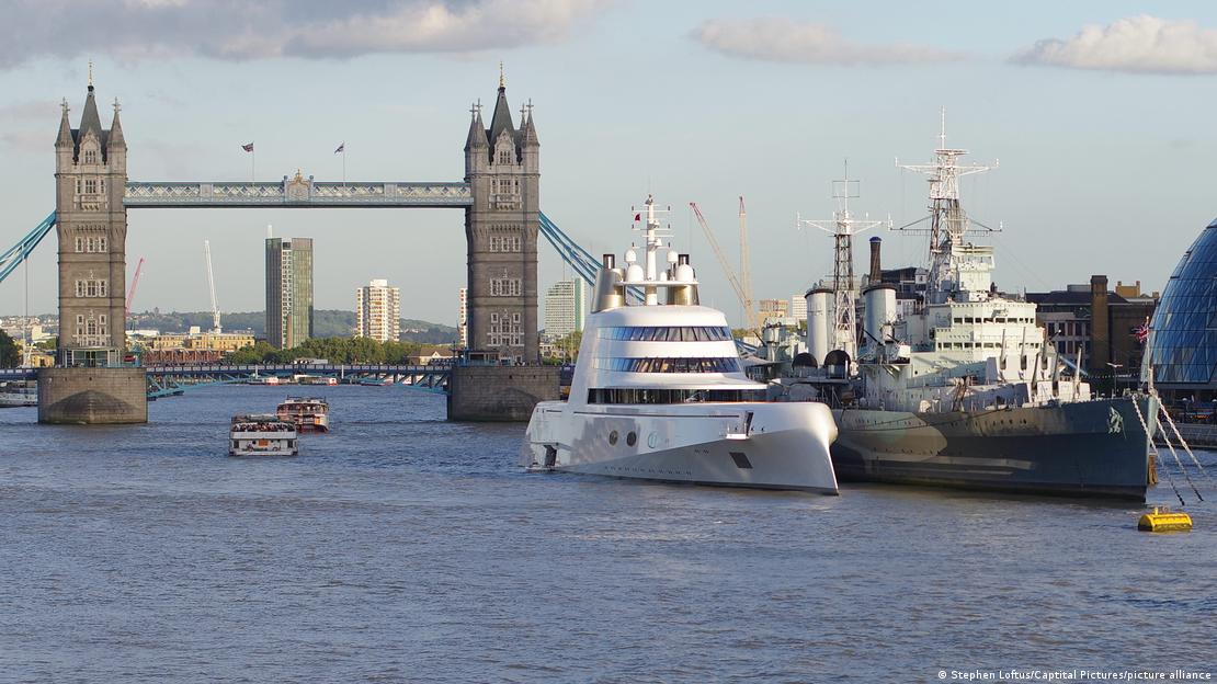 Руска яхта в Лондон Снимка Дойче ВелеИмение на руски олигарх