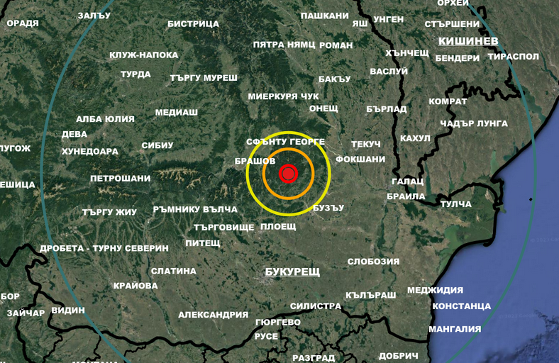 Ужасно силно земетресение с епицентър Вранча може да разтресе Румъния