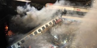 Катастрофа между пътнически и товарен влак в Гърция