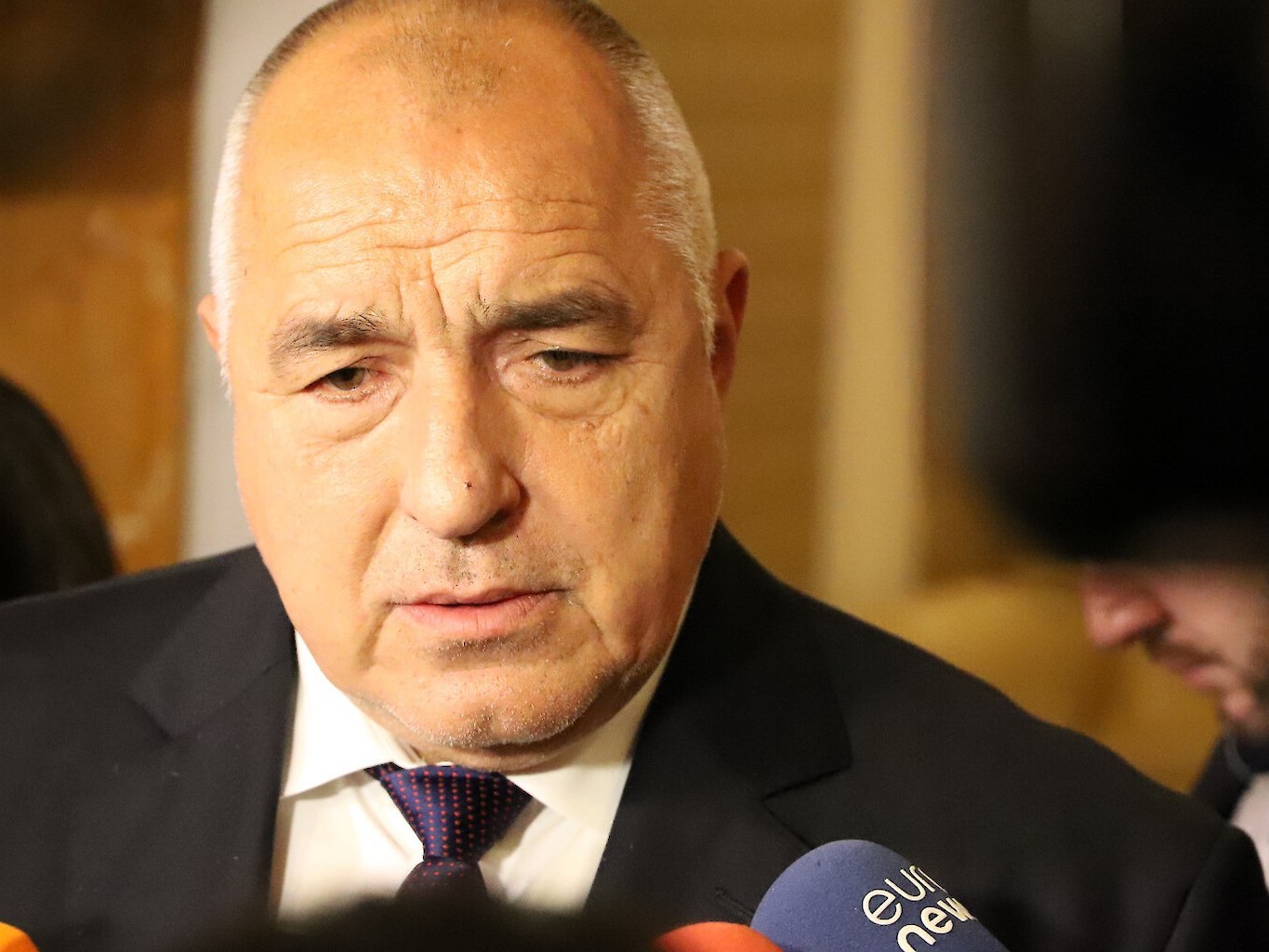 Лидерът на ГЕРБ Бойко Борисов коментира в кулоарите на парламента
