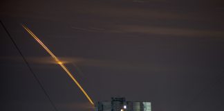 Руска ракета в небето над Харков, 24 март 2023 г.