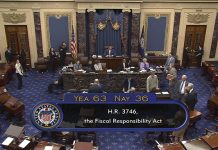 Сенатът на САЩ одобри с 63 срещу 36 гласа повишаването на тавана на държавния дълг, 1 юни 2023 г. Снимка: АП
