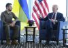 Украинският президент Володимир Зеленски и президентът на САЩ Джо Байдън