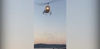 Хеликоптерът над плаж "Градина"