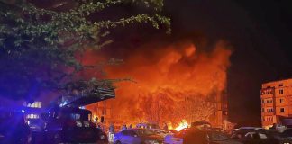 Руски дронове причиниха експлозии и пожари в Киев и Одеса