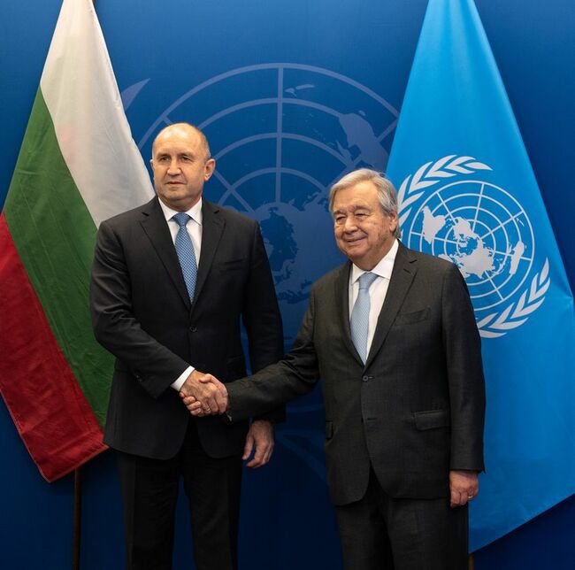 Президентът Румен Радев се срещна с генералния секретар на ООН