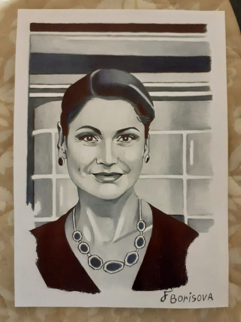 Портретът на Ани Салич, нарисуван от Фанка