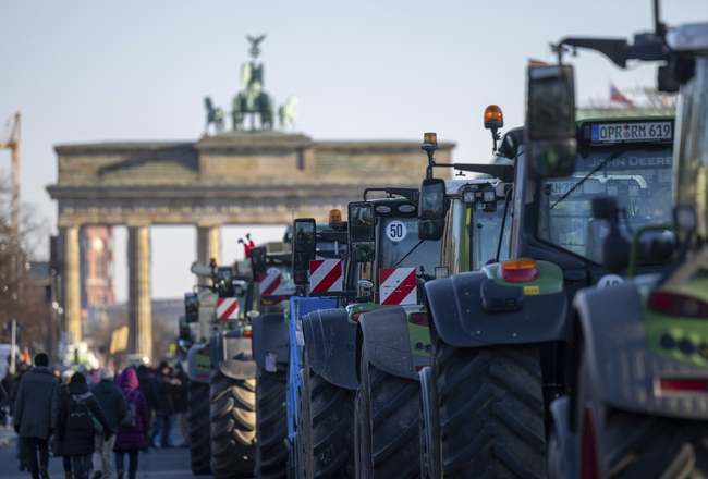 СподелиВ проруските канали протести на фермерите в Германия се свързват