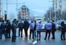 Протест на транспортните работници в София