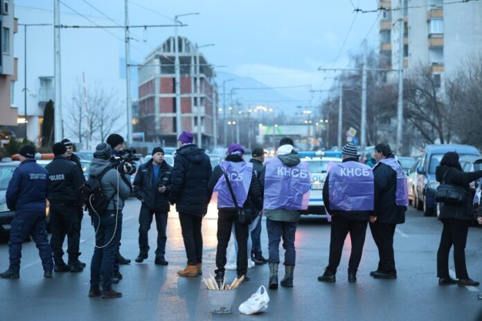 Протест на транспортните работници в София