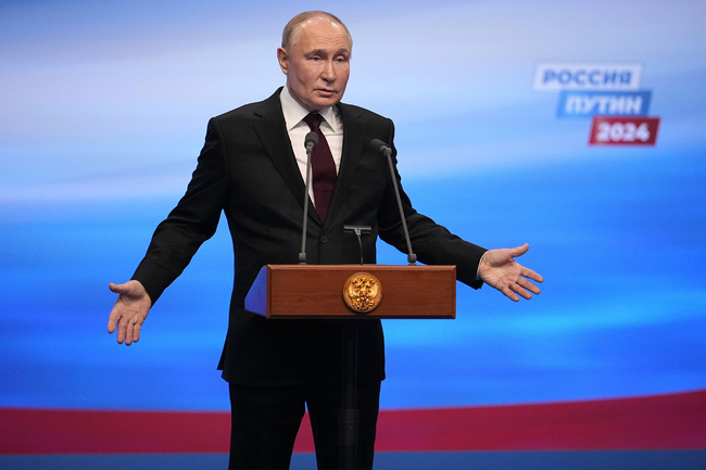СподелиДосегашният президент на Руската федерация Владимир Путин получи 85,13% от