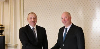 Росен Желязков с президента на Азербайджан Илхам Алиев Снимка: НС