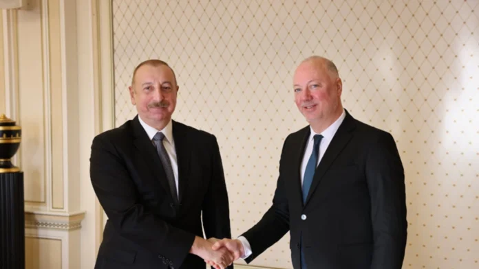 Росен Желязков с президента на Азербайджан Илхам Алиев Снимка: НС