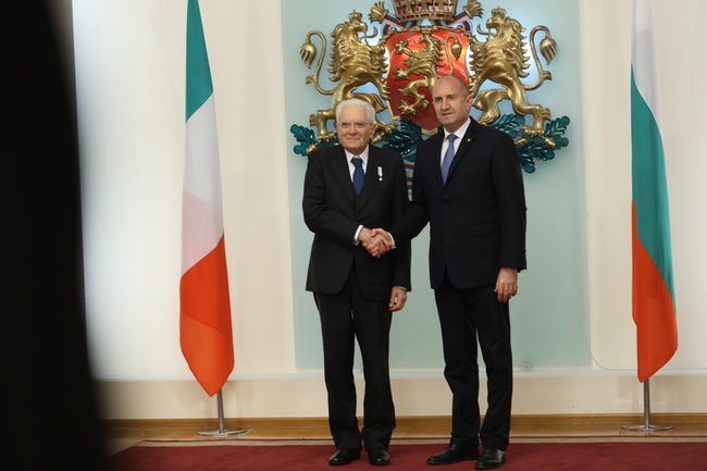 СподелиДържавният глава Румен Радев и президентът на Италия Серджо Матарела