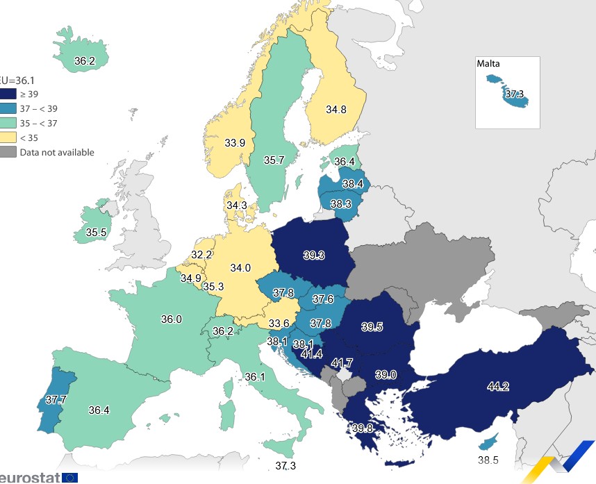 СподелиБългария е сред държавите в Европейския съюз с най-дълга работна